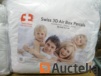 2 Pillows SWISS 3D air box washable percale 50x 60