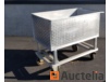 catering type trolley/bin, stainless steel, grey, 4 wheels