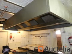 chip extractor unit stainless steel professional dual line Kitchen hood