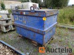 metal blue container for gas and oil