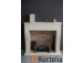 Stone fireplace Euville with brick background