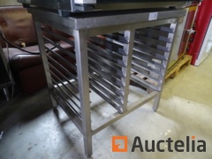Storage stainless steel Table (2 x 8 compartments)