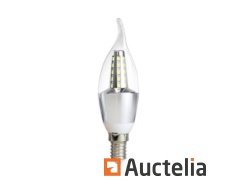 50 x E14 Ampoule Bougie LED 6W 3000K Blanc Chaud- Chrome